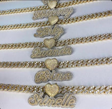 Load image into Gallery viewer, Two Tone So Icy Tennis Heart Necklace