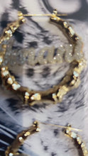 Load and play video in Gallery viewer, Name plate bamboo earring
